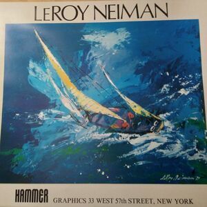 Vintage LeRoy Neiman Hammer Sailing Boat 1978 Print Lithography Original